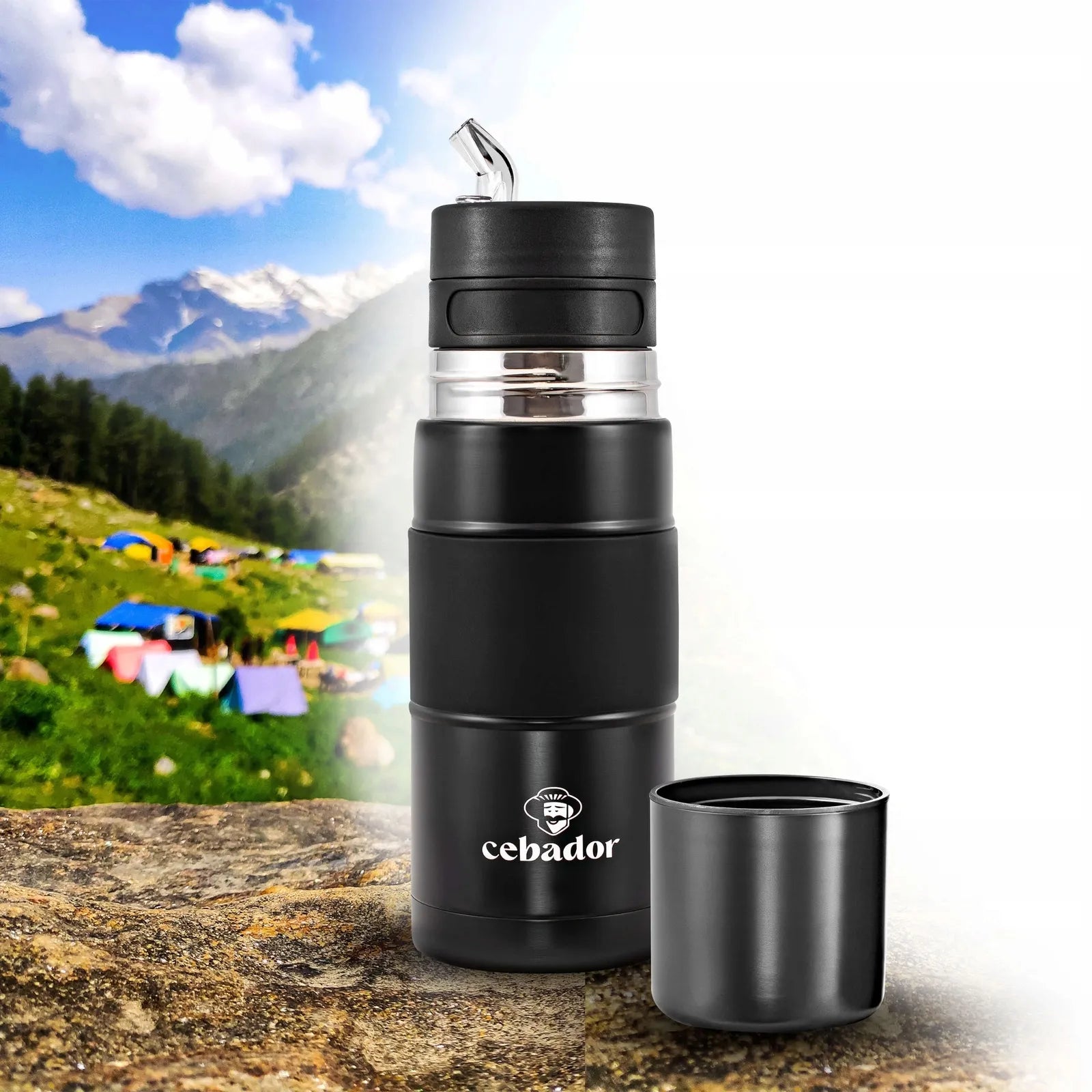 Yerbomos XL Cebador ALL IN ONE 750 ml matero, termosas ir bombilla viename