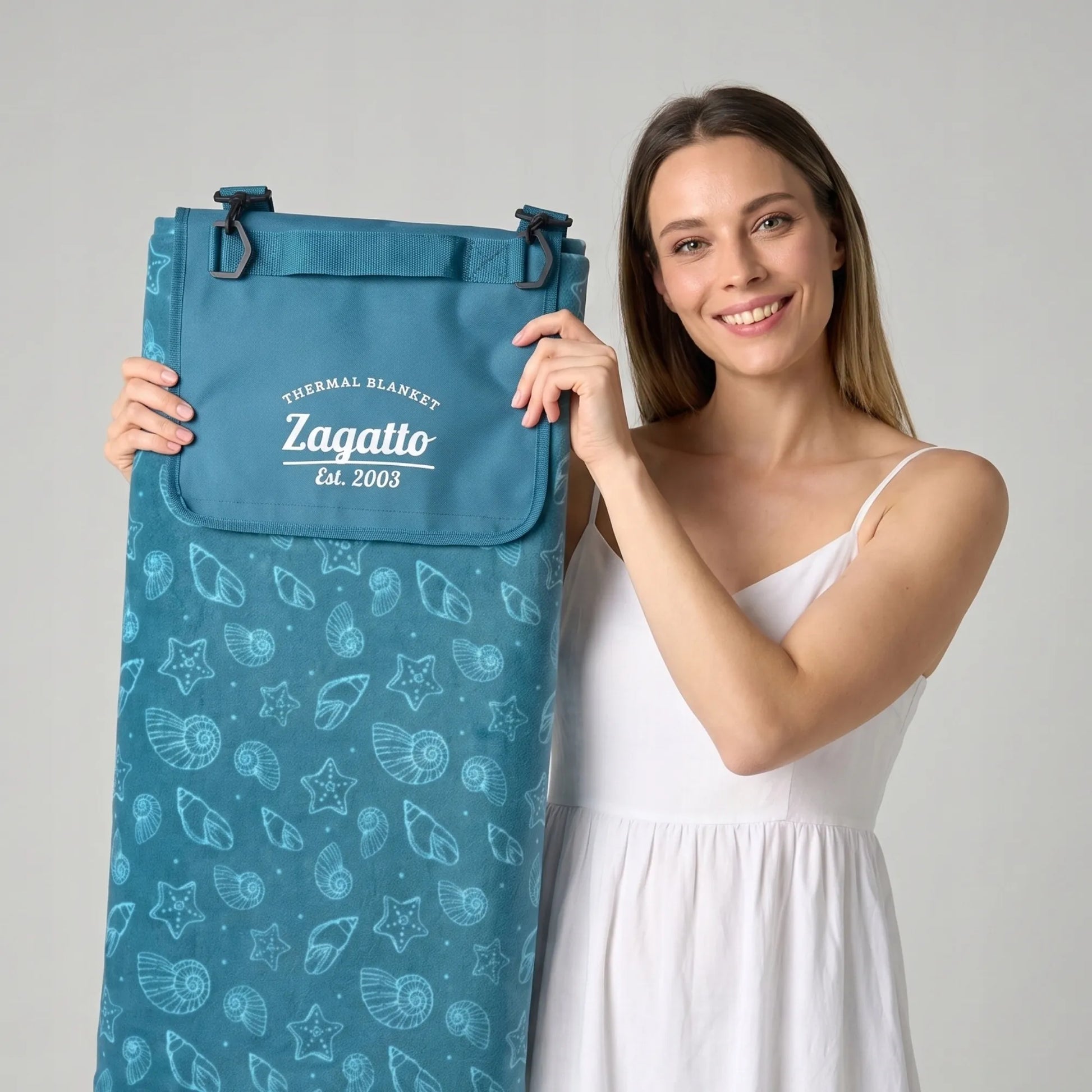 Zagatto 200x200 cm iškylų antklodė – didelis vandeniui atsparus paplūdimio kilimėlis su termoizoliacija