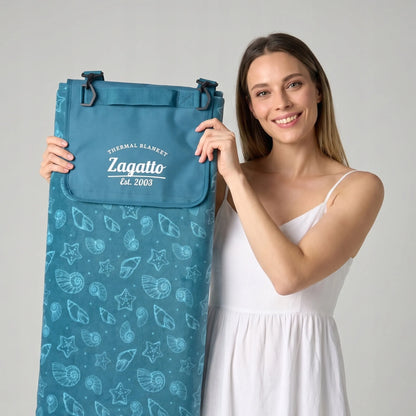 Zagatto 200x200 cm iškylų antklodė – didelis vandeniui atsparus paplūdimio kilimėlis su termoizoliacija