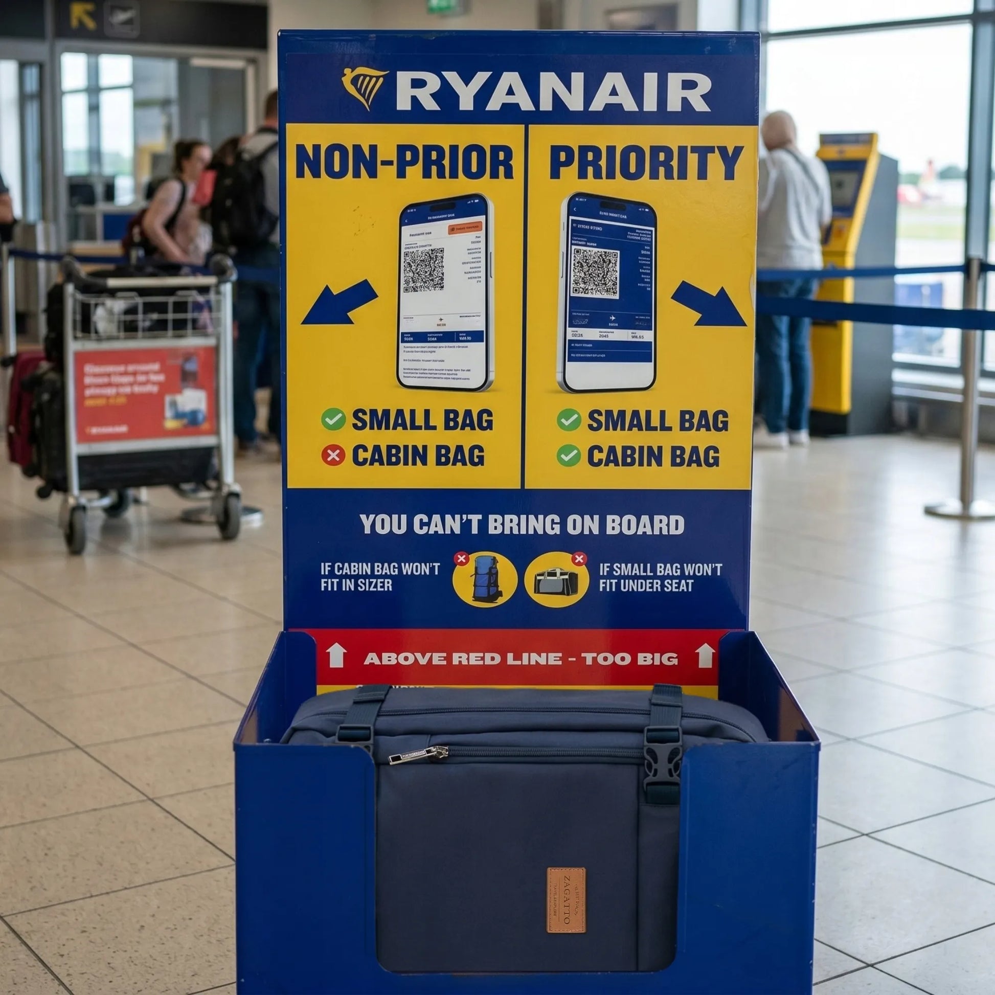 Zagatto kuprinė lėktuvui RYANAIR 40x30x20 saloninė turistinė rankinė