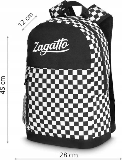 „Zagatto“ ZG701 jaunimo mokyklinė kuprinė su pieštukine, lengva miesto kuprinė