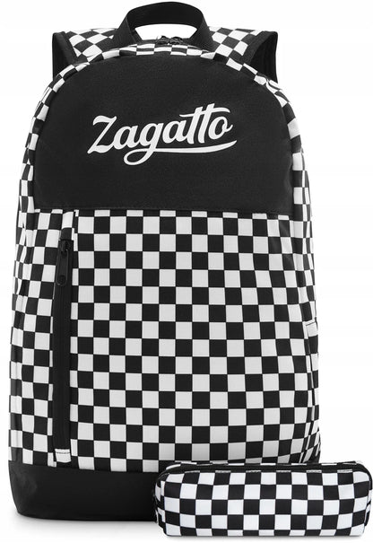 „Zagatto“ ZG701 jaunimo mokyklinė kuprinė su pieštukine, lengva miesto kuprinė