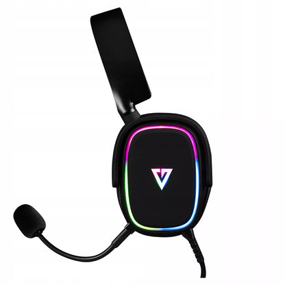 Žaidimų ausinės su mikrofonu MODECOM VOLCANO PROMETHEUS USB LED RGB
