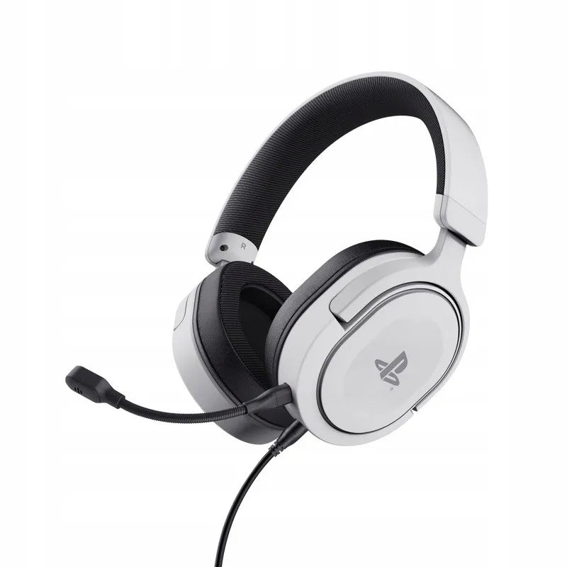 Žaidimų ausinės „Trust GXT 498 Forta“, ant ausų dedamos, 3,5 mm, su mikrofonu, baltos