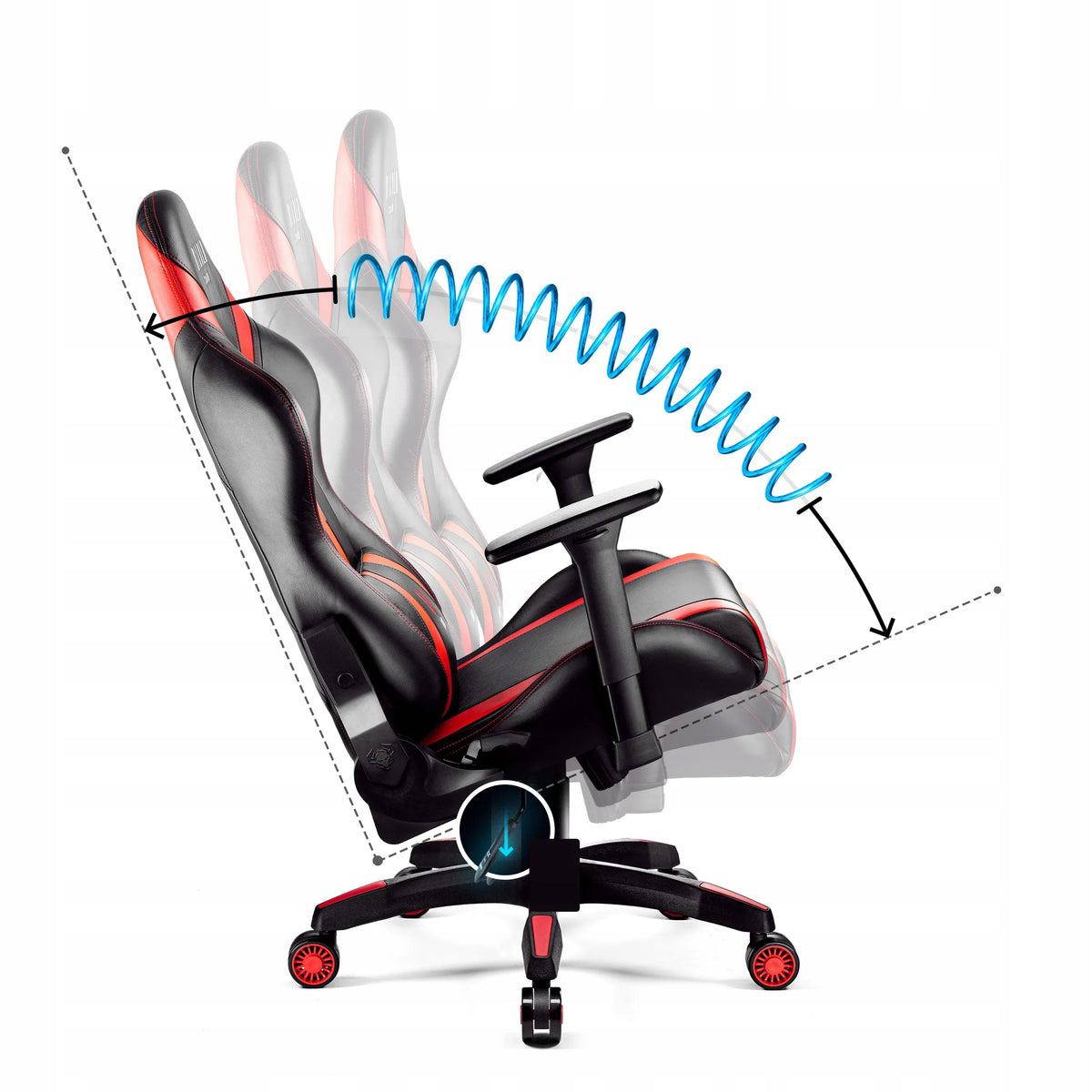 Žaidimų kėdė „Diablo Chairs X-HORN 2.0 Normal“, juoda ir raudona