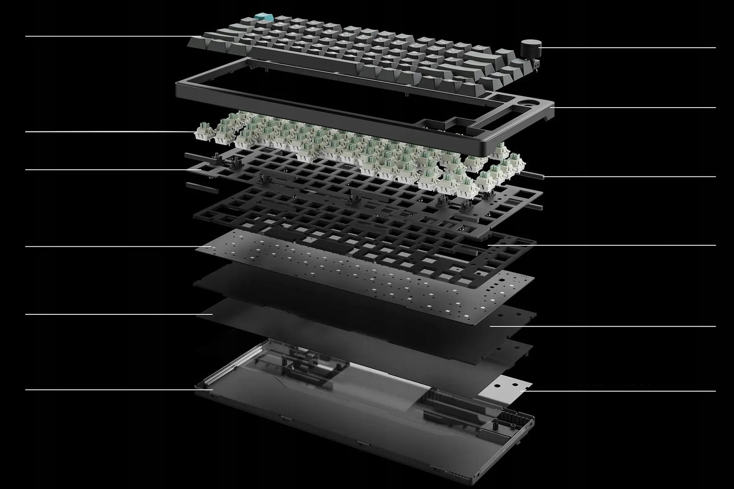 Žaidimų klaviatūra „Keychron J2 HE 8K“ su „Lime Magnetic“ jungikliais