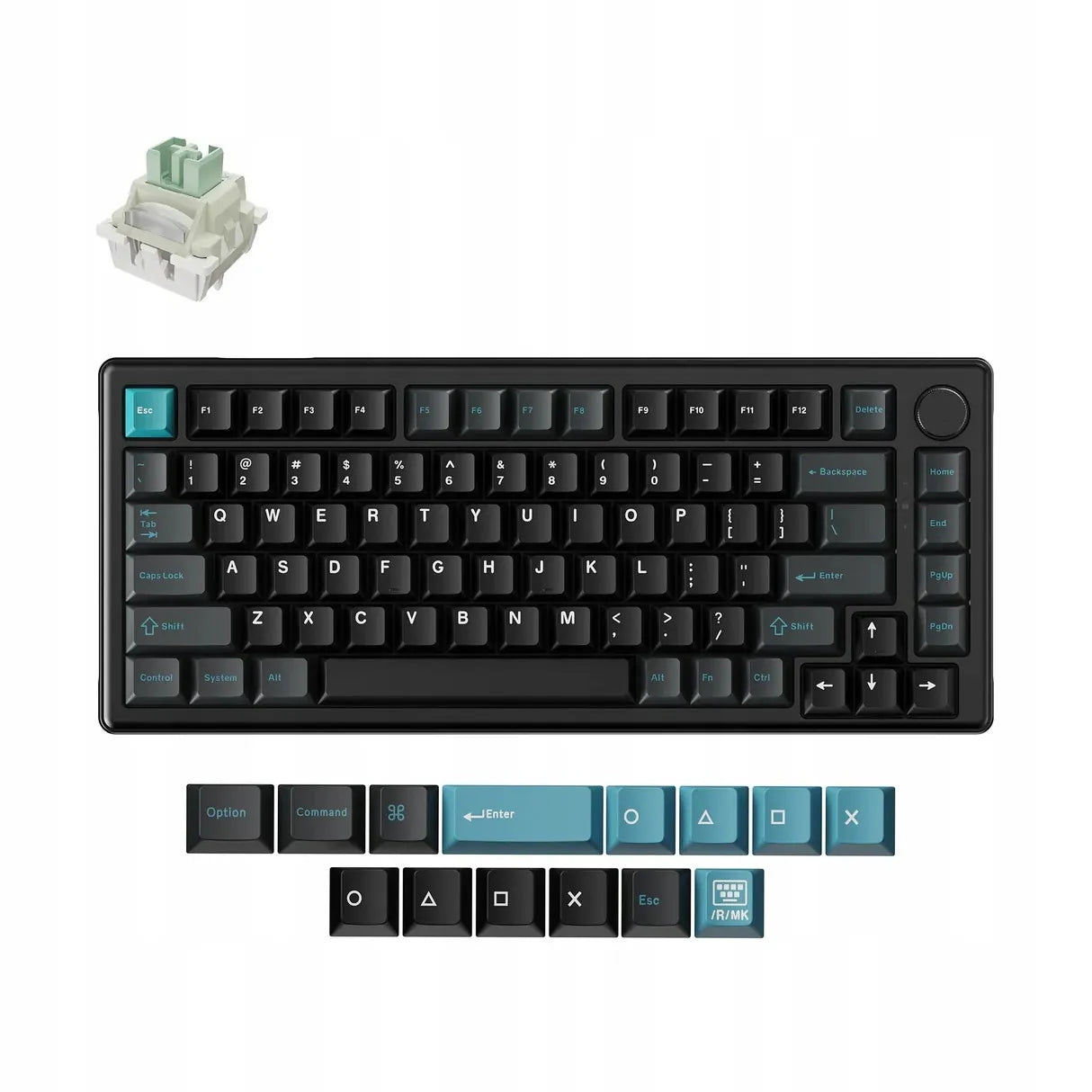 Žaidimų klaviatūra „Keychron J2 HE 8K“ su „Lime Magnetic“ jungikliais