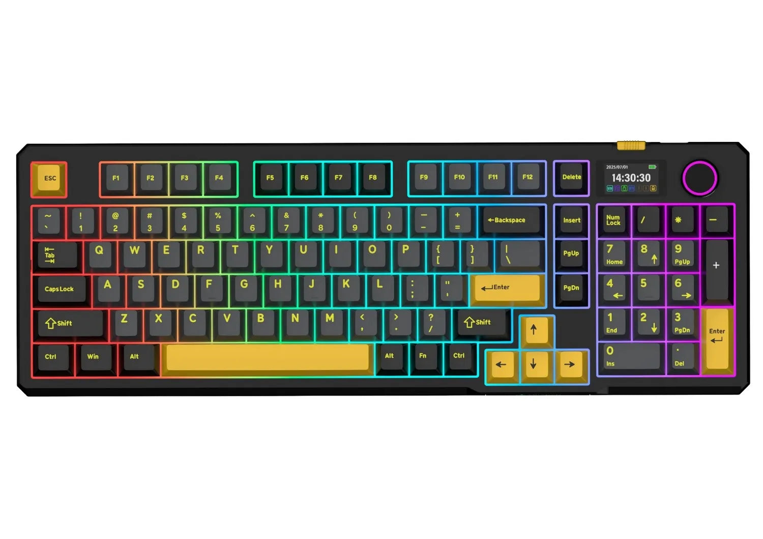 Žaidimų mechaninė klaviatūra Triadyn PLAY ELNATH OUTEMU RGB ekranas