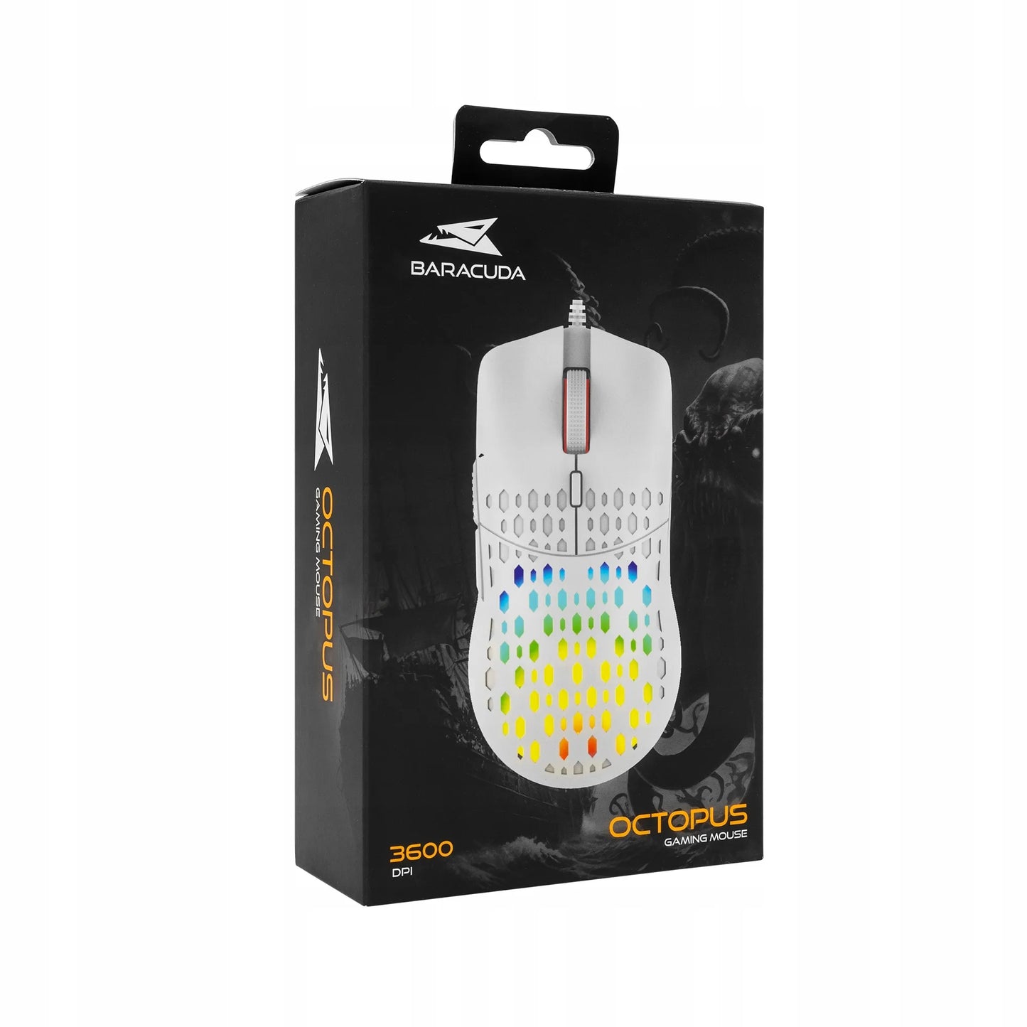 Žaidimų pelė Baracuda BGM-022 OCTOPUS balta / 3200 dpi