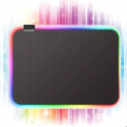 Žaidimų pelės kilimėlis ant stalo su LED RGB apšvietimu