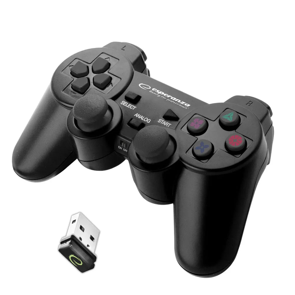 Žaidimų pultelis PC/PS3 su vibracija, USB, 2.4 GHz