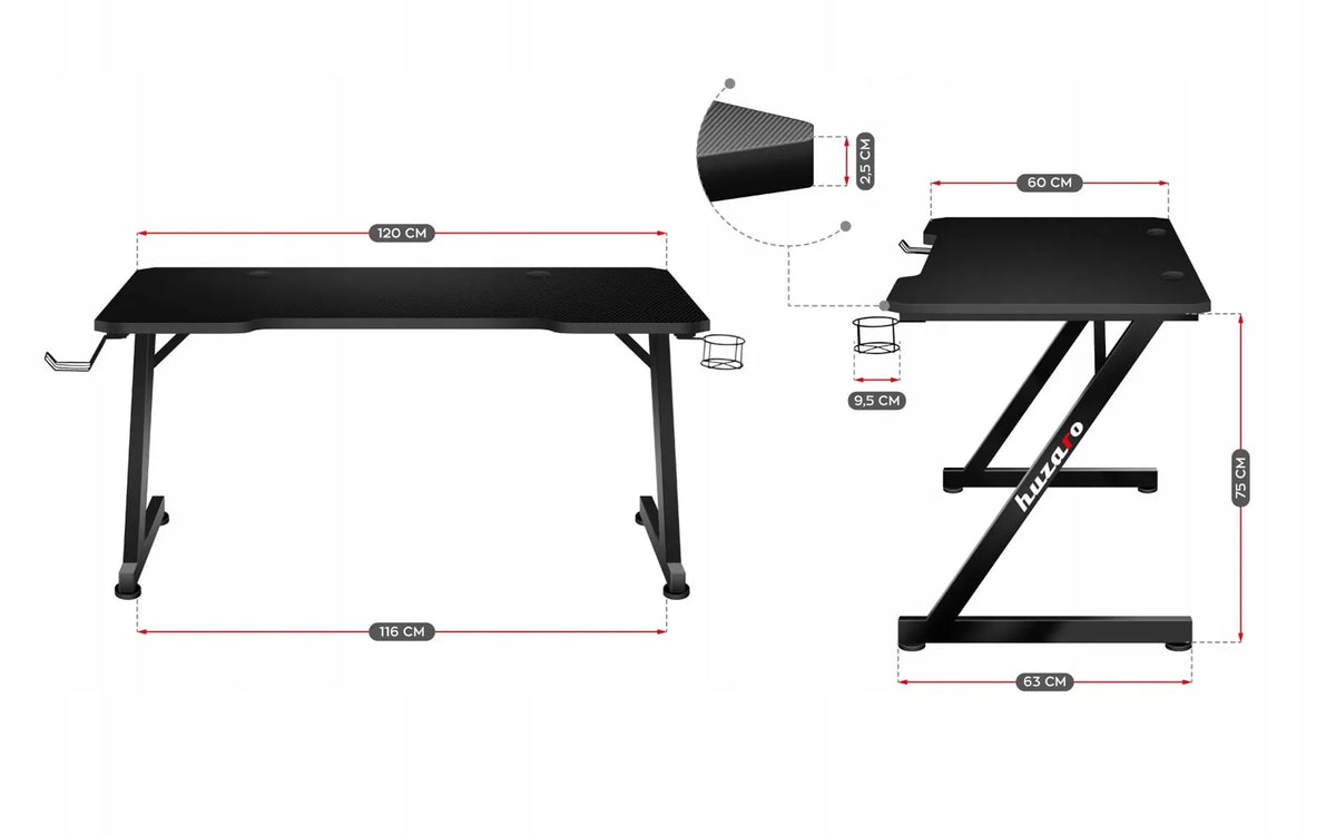 Žaidimų stalas Huzaro HZ-Hero 2.5