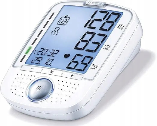 Žastinis kraujospūdžio matuoklis SANITAS SBM 52 su dideliu LCD ekranu ir dėklu