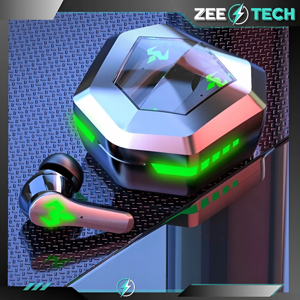 „ZeeTech N35“ belaidės įstatomosios „Bluetooth“ ausinės su mikrofonu, juodos