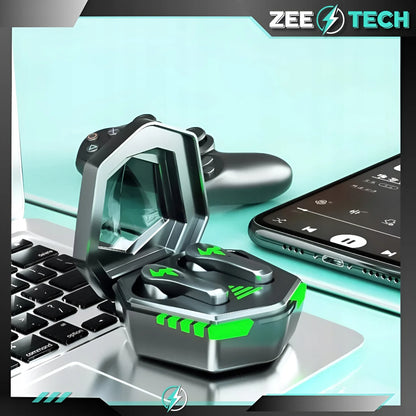 „ZeeTech N35“ belaidės įstatomosios „Bluetooth“ ausinės su mikrofonu, juodos