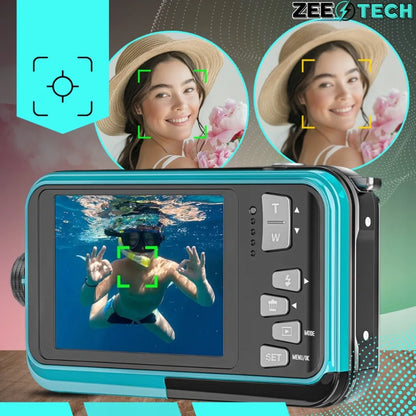 „ZeeTech“ vandeniui atsparus skaitmeninis fotoaparatas vaikams, 48 MP, 16 kartų skaitmeninis priartinimas