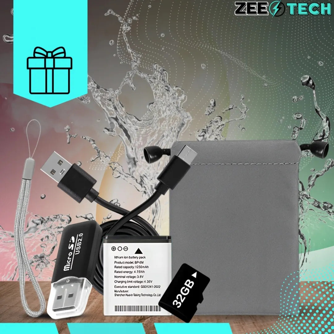 „ZeeTech“ vandeniui atsparus skaitmeninis fotoaparatas vaikams, 48 MP, 16 kartų skaitmeninis priartinimas