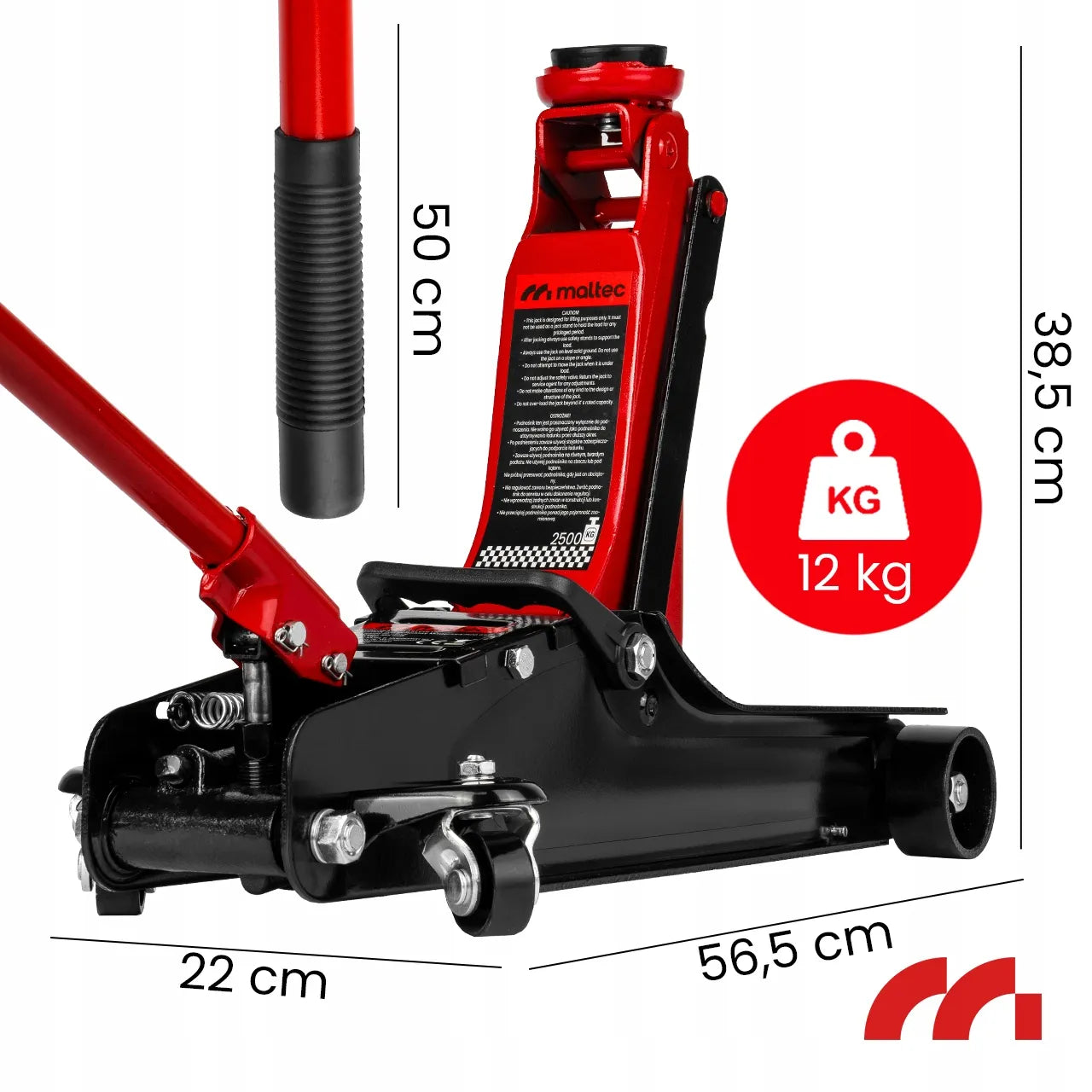 Žemas hidraulinis automobilinis keltuvas „varlė“ 385 mm 2,5 t