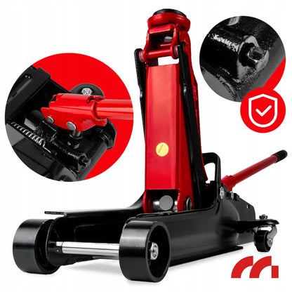 Žemas hidraulinis automobilinis keltuvas „varlė“ 385 mm 2,5 t
