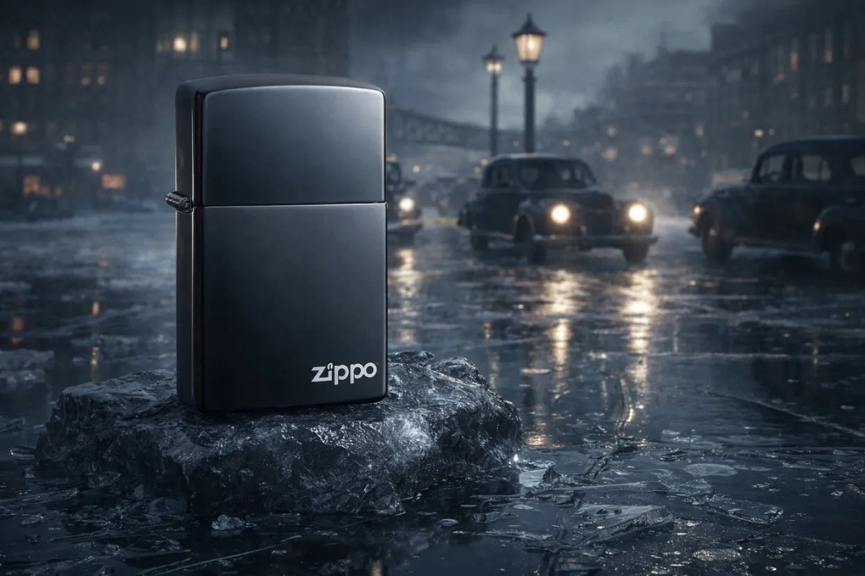 Zippo Black Ice Laser Logo 60001213 žiebtuvėlis