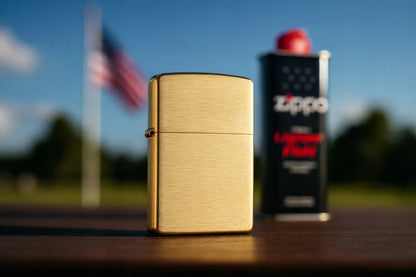 Zippo Brass Brushed 60001165 vėjui atsparus benzininis žiebtuvėlis