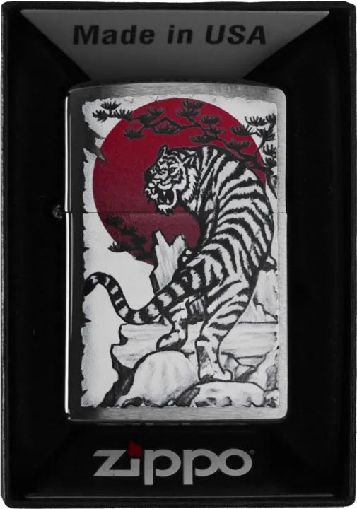 Zippo JAPAN TIGER 60004590 vėjui atsparus benzininis žiebtuvėlis