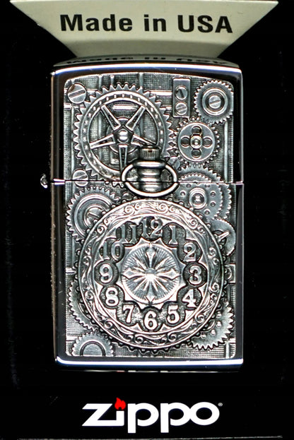 Zippo Pocket Watch 2004742 vėjui atsparus benzininis žiebtuvėlis