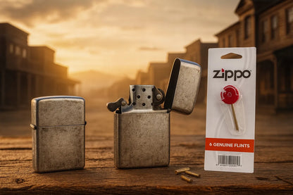 ZIPPO rinkinys: „BRASS BRUSHED“ žiebtuvėlis + 125 ml benzino