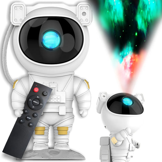 ŽVAIGŽDŽIŲ PROJEKTORIUS ASTRONAUTAS – NAKTINĖ LEMPA VAIKAMS, KOSMOSO PROJEKTORIUS SU PULTELIU