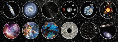Žvaigždžių projektorius – naktinė lemputė su 13 keičiamų planetų diskų, USB