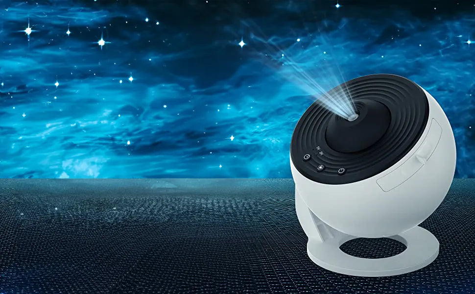 Žvaigždžių projektorius – naktinė lemputė su 13 keičiamų planetų diskų, USB