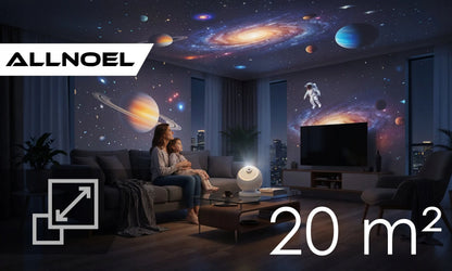 Žvaigždžių projektorius planetariumas su akumuliatoriumi ir Bluetooth garsiakalbiu