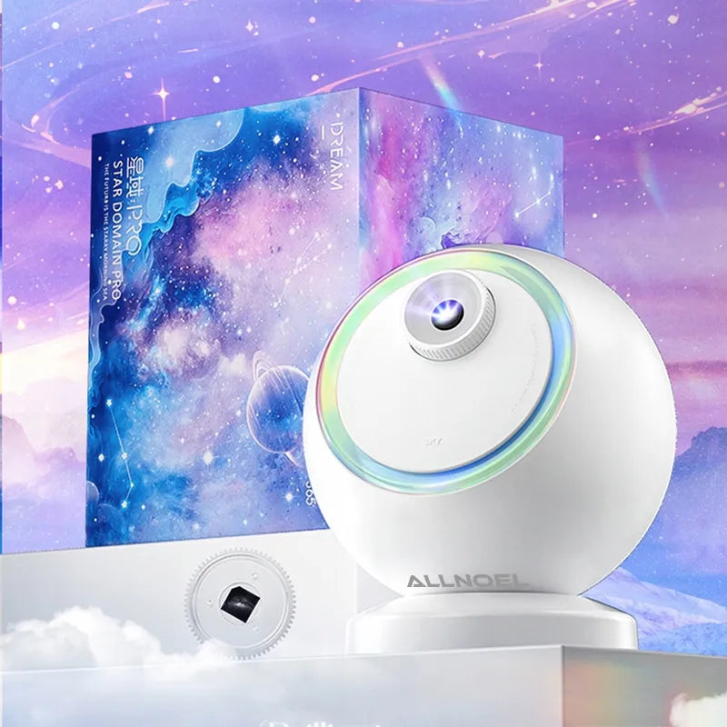 Žvaigždžių projektorius planetariumas su akumuliatoriumi ir Bluetooth garsiakalbiu