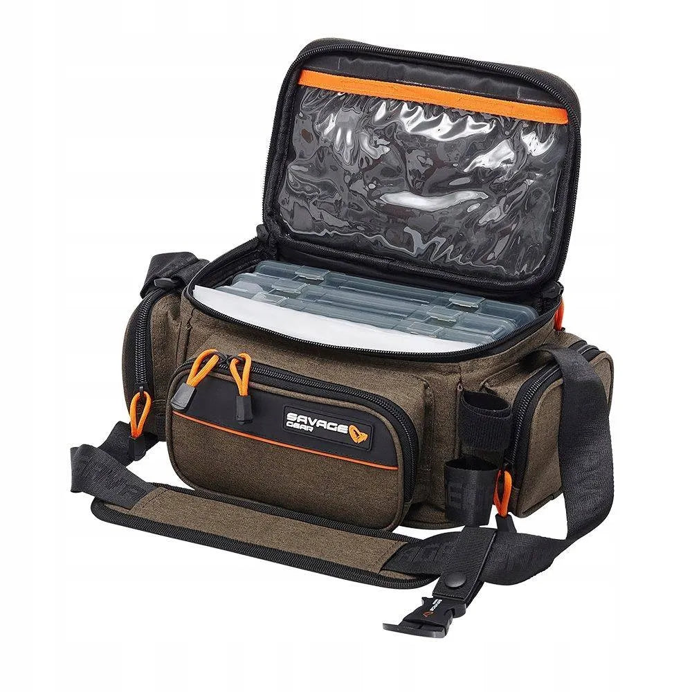 Žvejybos krepšys Savage Gear System Box Bag S 15x36x23cm 5.5l su 3 dėžutėmis